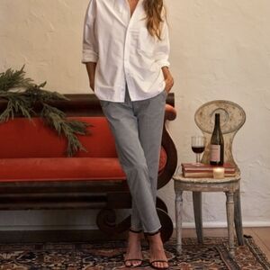 Frank & Eileen Wicklow Black White Twill Houndstooth Pants Size 14